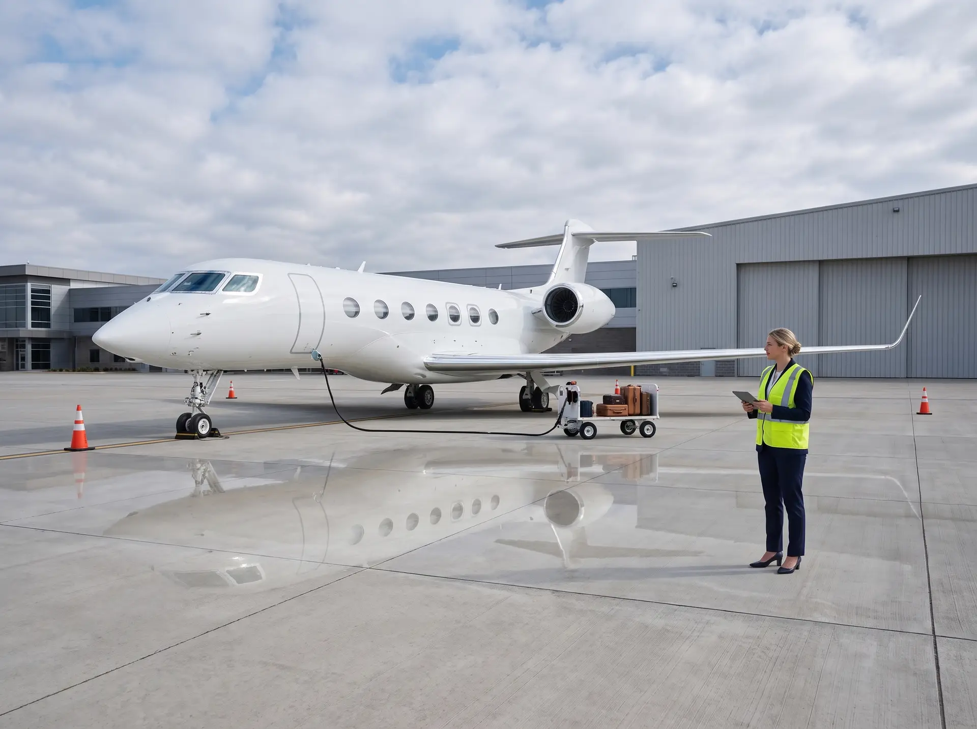 Aerxia aircraft marshalling and ground support