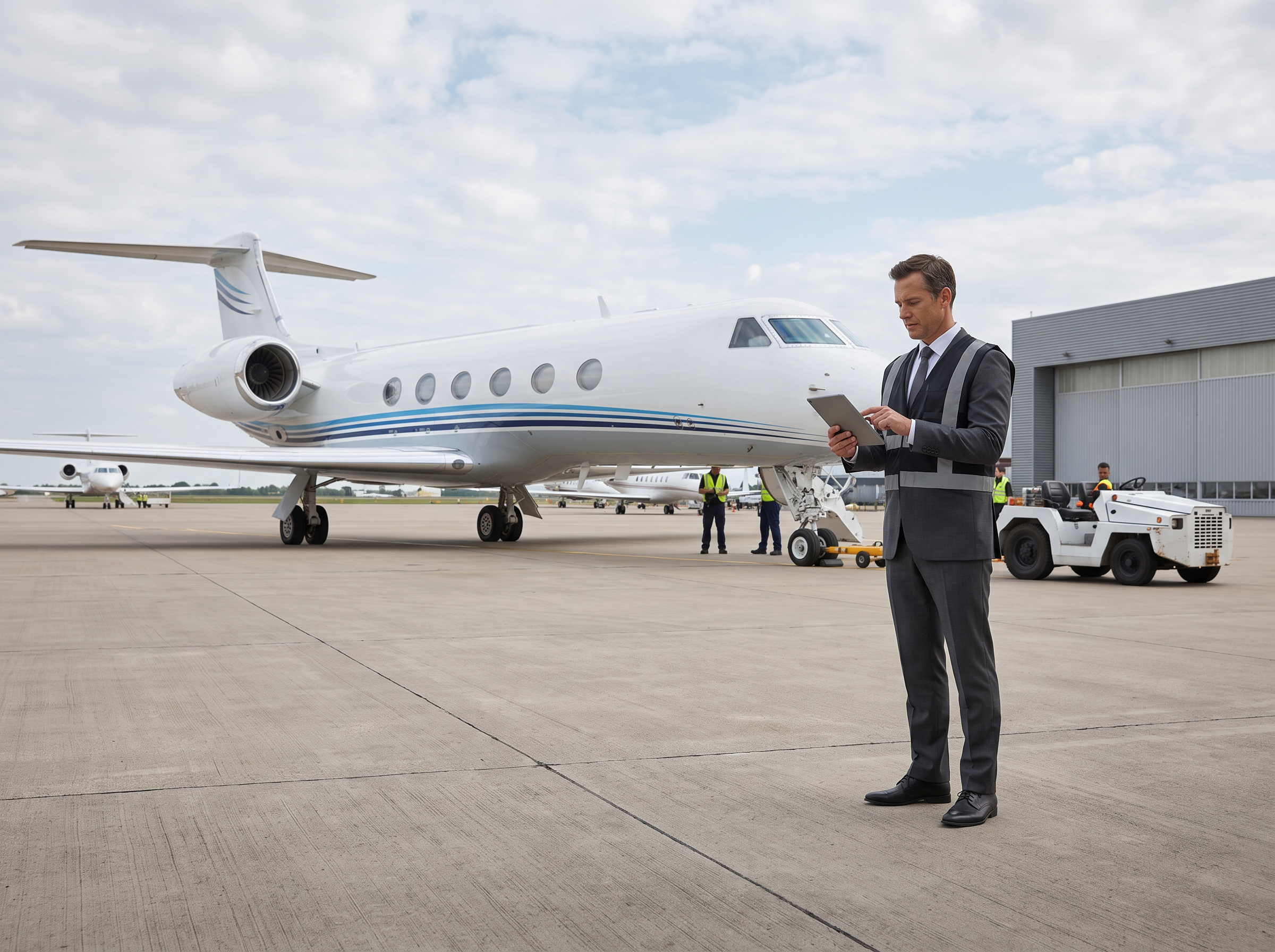 Aerxia flight operations coordinator planning an executive aviation mission