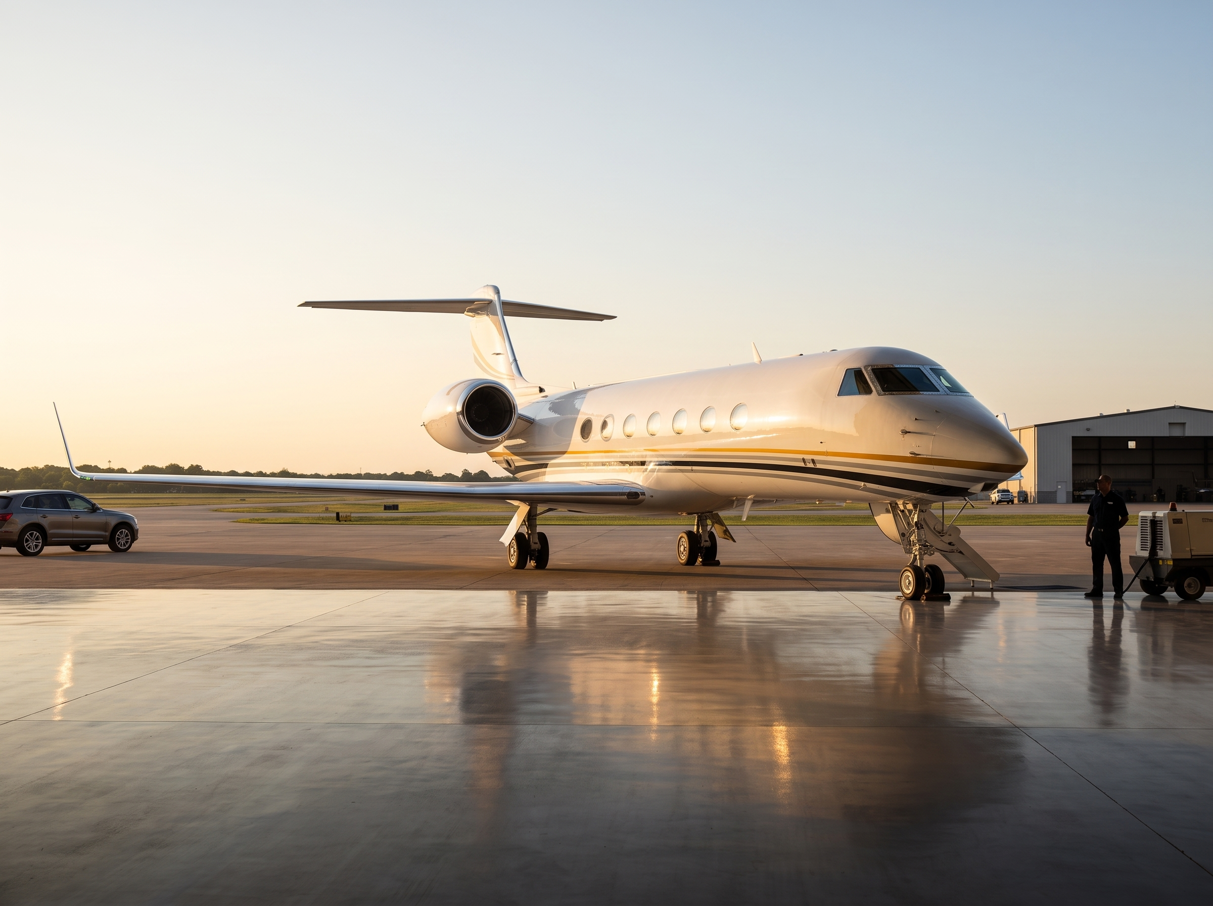 Private aircraft during international sunset operations