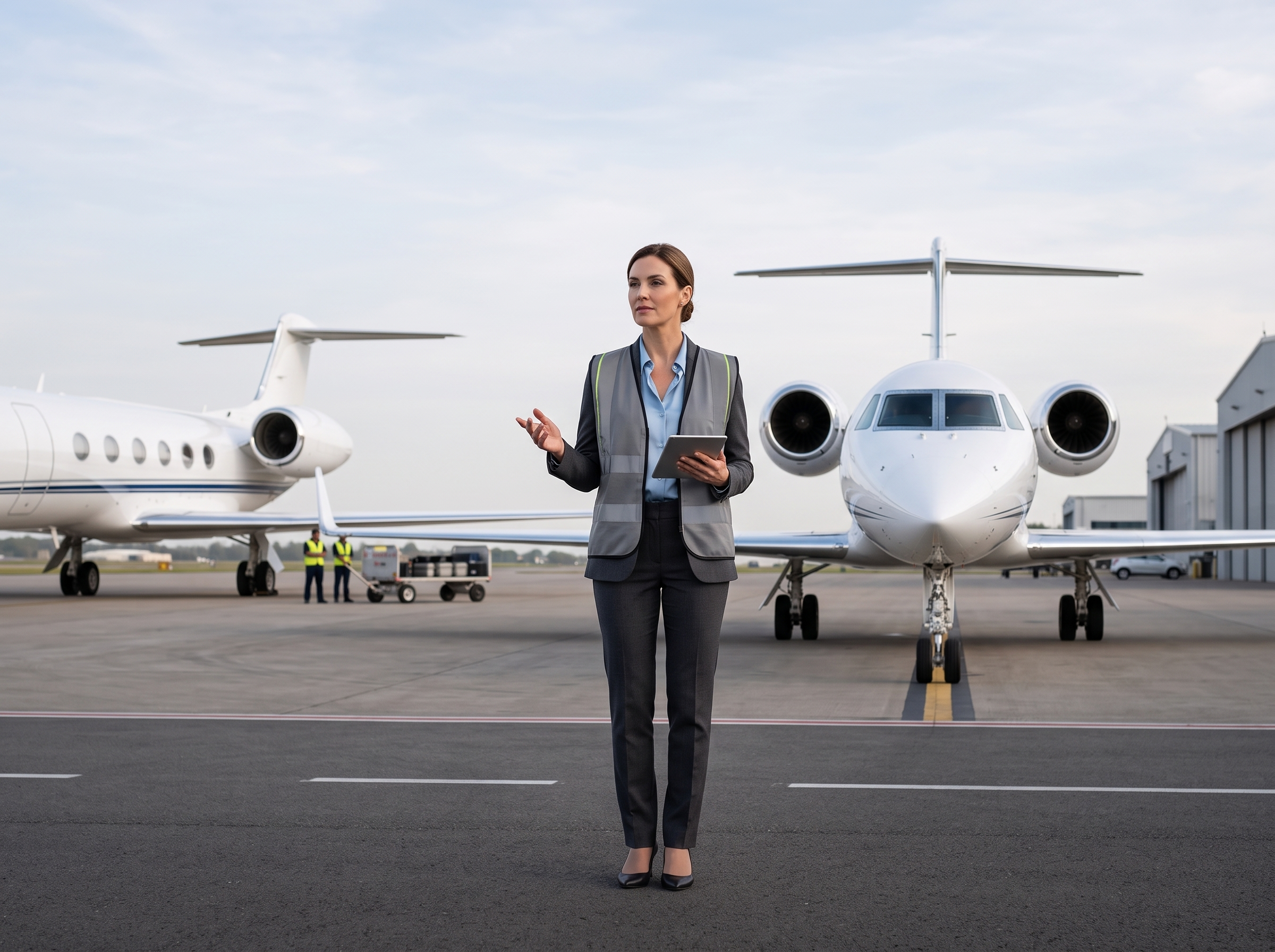 Aerxia trip support agent coordinating operations on the ramp
